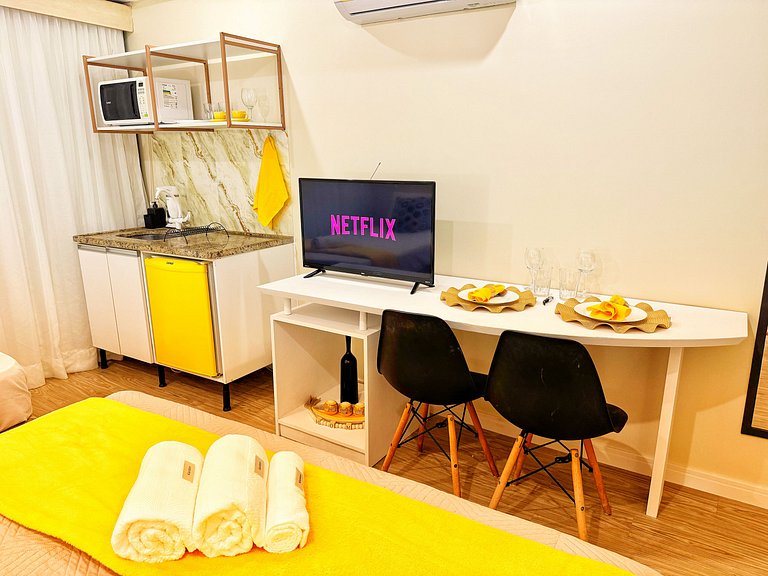 Flat Aconchegante c/ Vista para o Mar